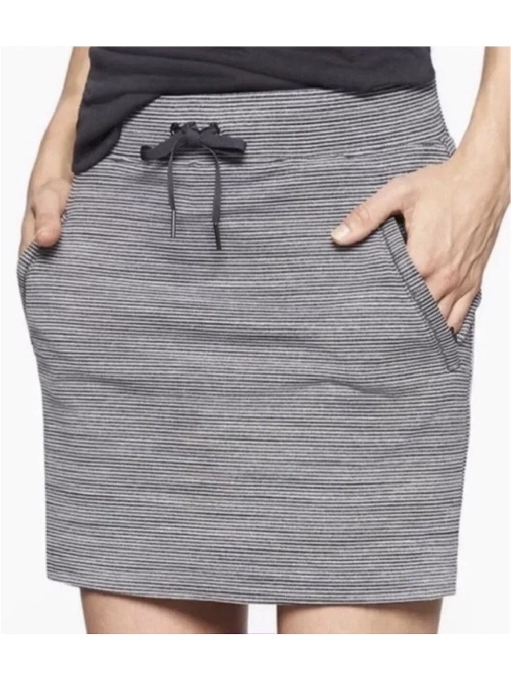Athleta Modern Metro Striped Skort Grey Tennis Golf